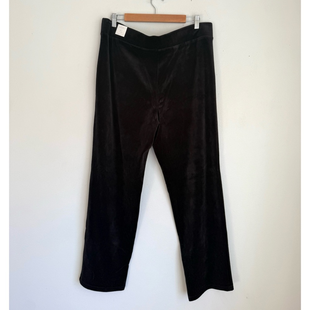 NWT Talbots Velour Set Zipper Jacket and Pants in Black - Picture 10 of 11